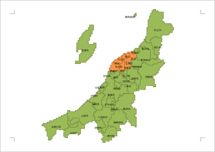 新潟県の地図画像