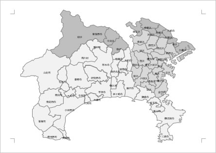 神奈川県の地図 Excel エクセル フリー素材 無料素材のdigipot