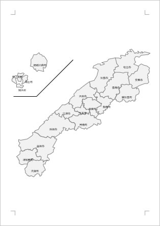 島根県の地図 Excel エクセル フリー素材 無料素材のdigipot