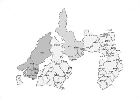 静岡県の地図 Word ワード フリー素材 無料素材のdigipot