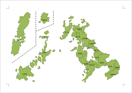 長崎県の地図 Word ワード フリー素材 無料素材のdigipot