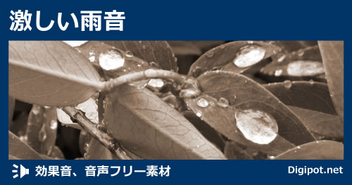 激しい雨音のイメージ画像