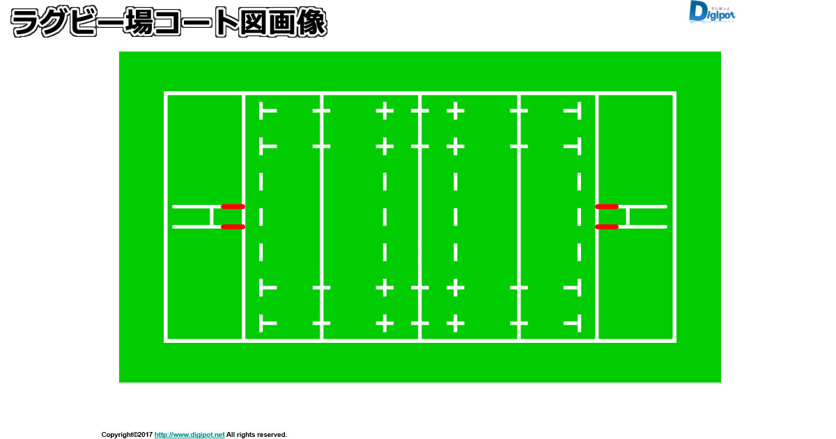 ラグビー場コート図画像