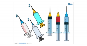 注射器のイラスト画像