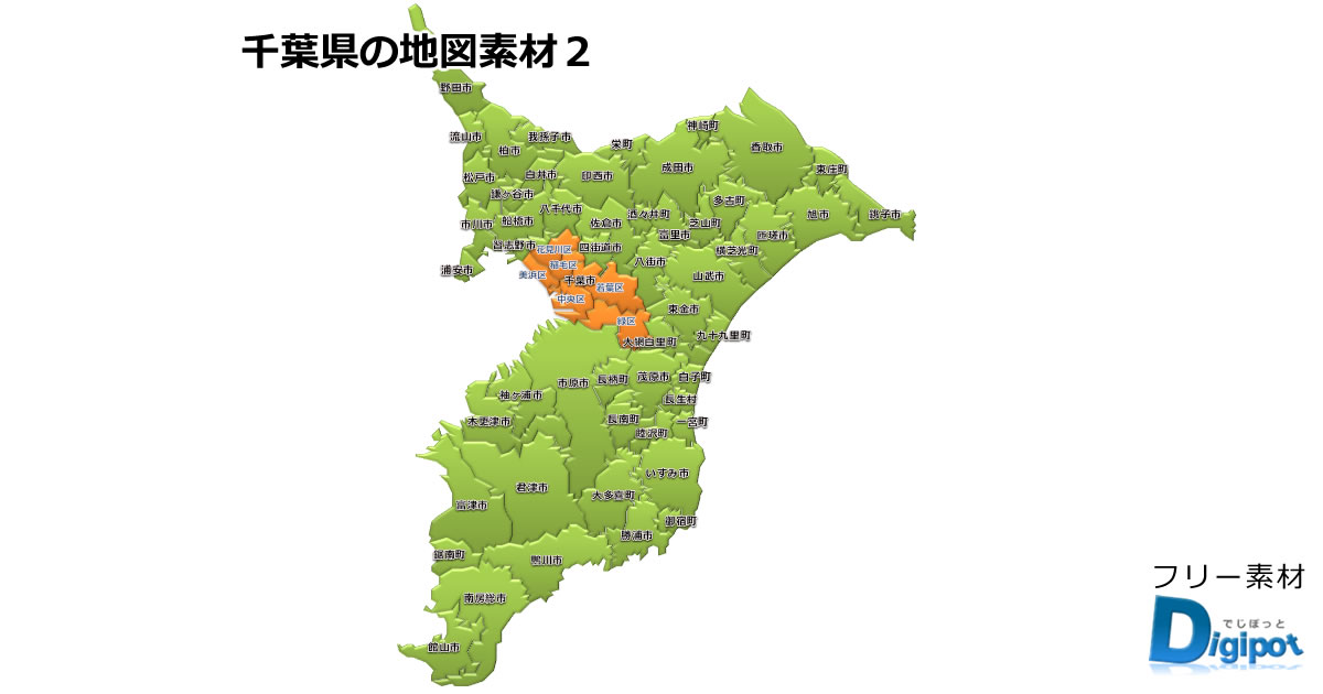 千葉県の地図画像