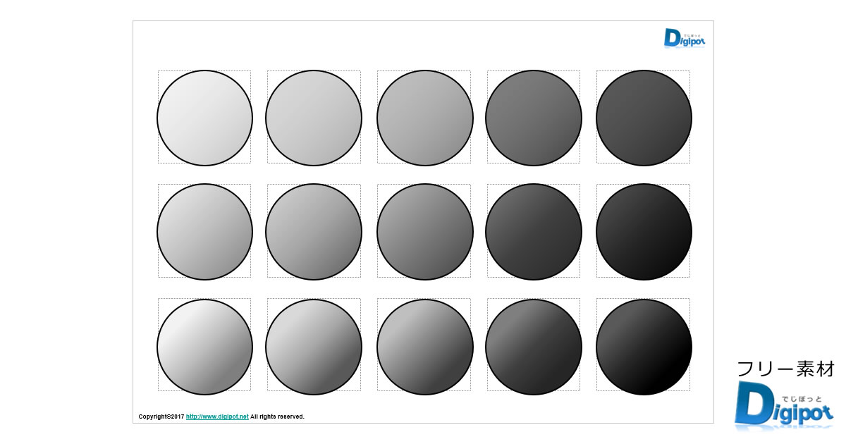 銀、シルバーのグラデーションパターン画像