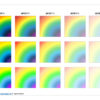 虹色のグラデーションパターン画像