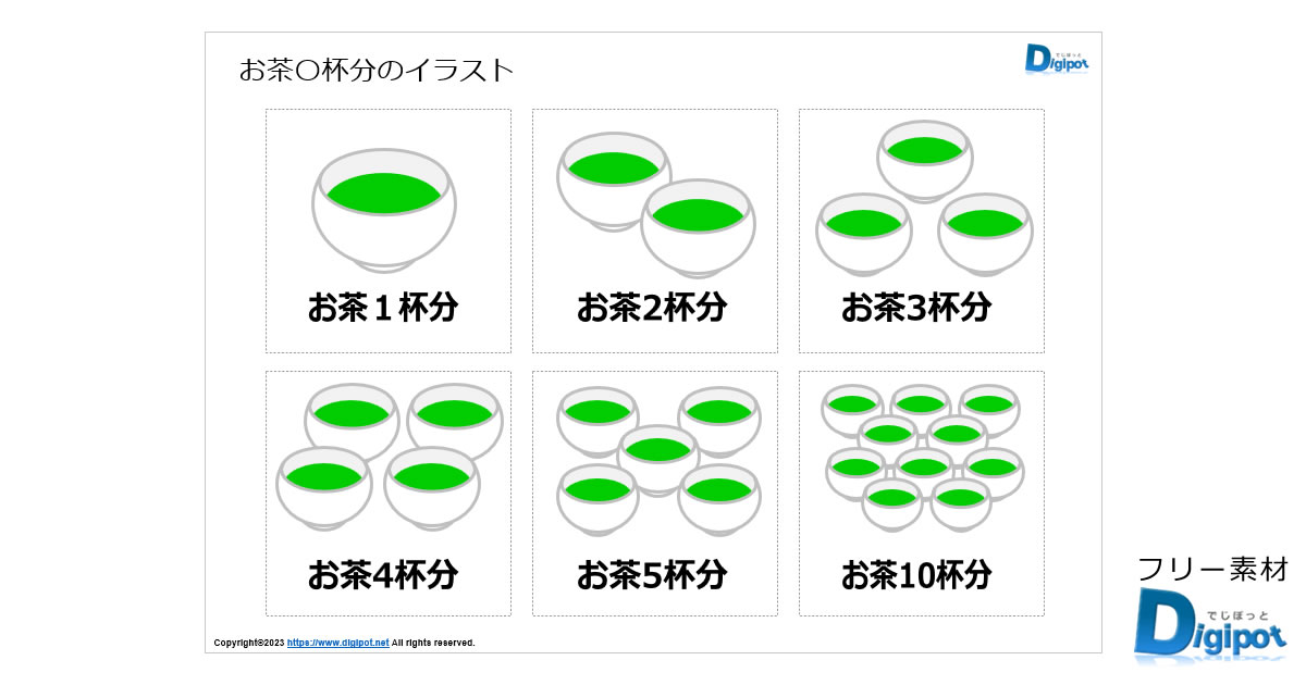 お茶〇杯分のイラスト画像