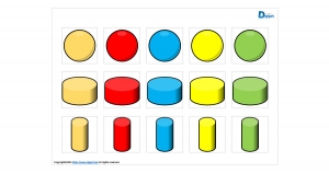 いろいろな形状の積み木ブロック図形画像