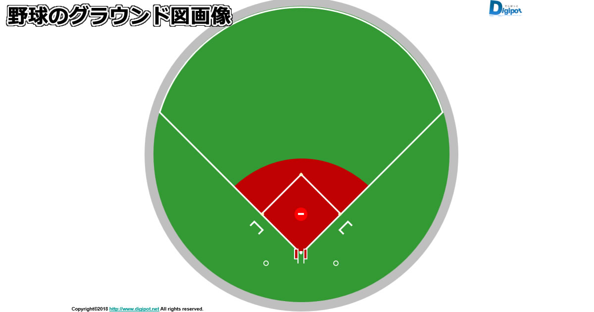 野球のグラウンド図画像