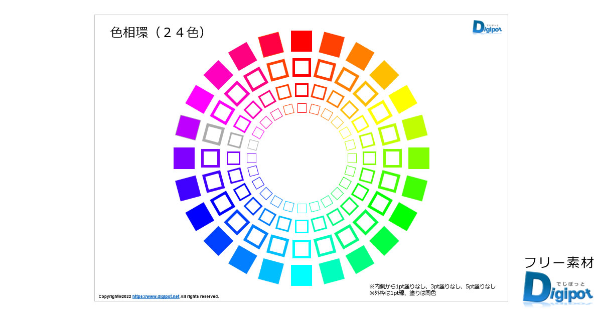 色相環（２４色）画像