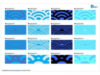 青海波模様の塗りパターン画像