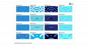 青海波模様の塗りパターン画像