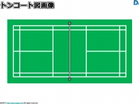 テニスコート図 パワーポイント エクセル フリー素材 無料素材のdigipot