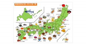 都道府県別の思い浮かぶ食べ物画像