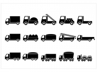 横から見たトラックのイラスト Png形式画像 フリー素材 無料素材のdigipot