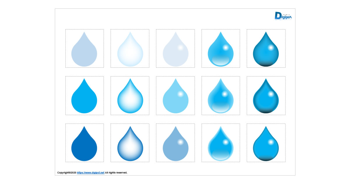 水滴のイラスト画像