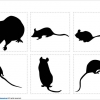 ネズミのシルエット（パワーポイント／PNG形式画像）