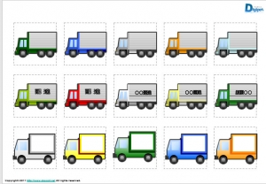 配達、輸送トラックのイラスト画像
