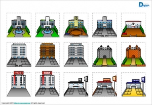 大きな建物のイラスト画像