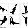 体操競技のシルエット画像