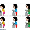 手洗いする女の子イラスト画像