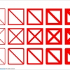 四角形禁止マーク作成用の図形素材の画像