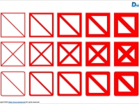 四角形禁止マーク作成用の図形素材（パワーポイント／エクセル）