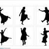 ダンスする女性のシルエット画像