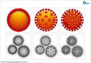 コロナウイルスのイラスト画像