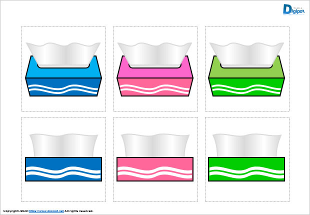 ティッシュペーパーのイラスト画像