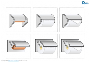 設置されたトイレットペーパーのイラスト画像