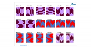 矢絣、矢羽根模様の塗りパターン画像
