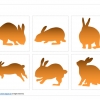 ウサギのシルエット画像