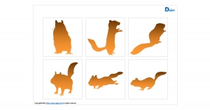 リスのシルエット画像