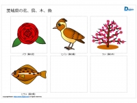 茨城県の花、鳥、木、魚のイラスト（パワーポイント／PNG形式画像）