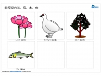 岐阜県の花、鳥、木、魚のイラスト（パワーポイント／PNG形式画像）