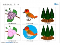 奈良県の花、鳥、木のイラスト（パワーポイント／PNG形式画像）