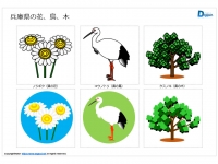 兵庫県の花、鳥、木のイラスト（パワーポイント／PNG形式画像）