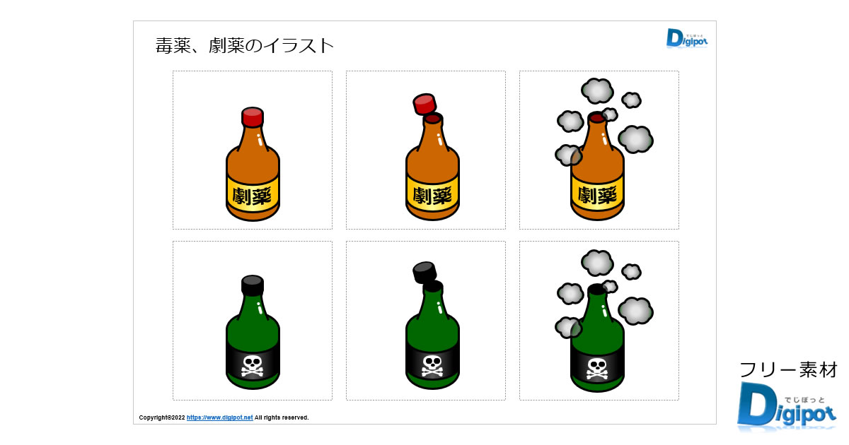 毒薬、劇薬のイラスト画像