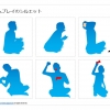 ゲームプレイのシルエット画像