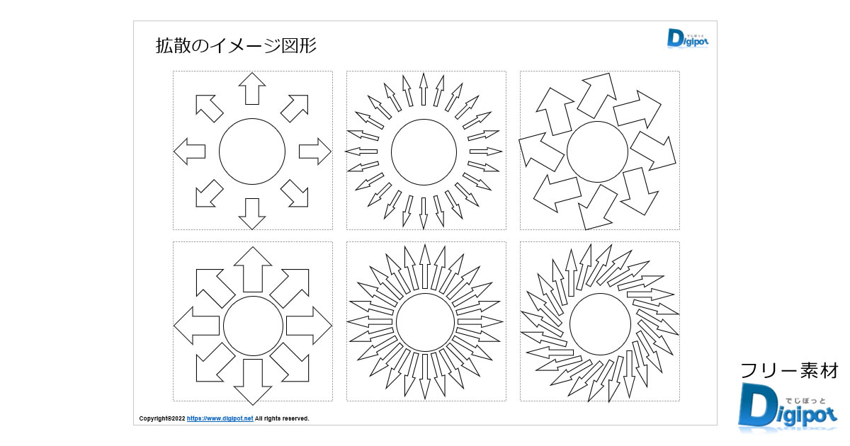 拡散のイメージ図形画像