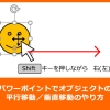 パワーポイントでオブジェクトの平行移動／垂直移動のやり方