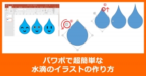 パワポで超簡単な水滴のイラストの作り方